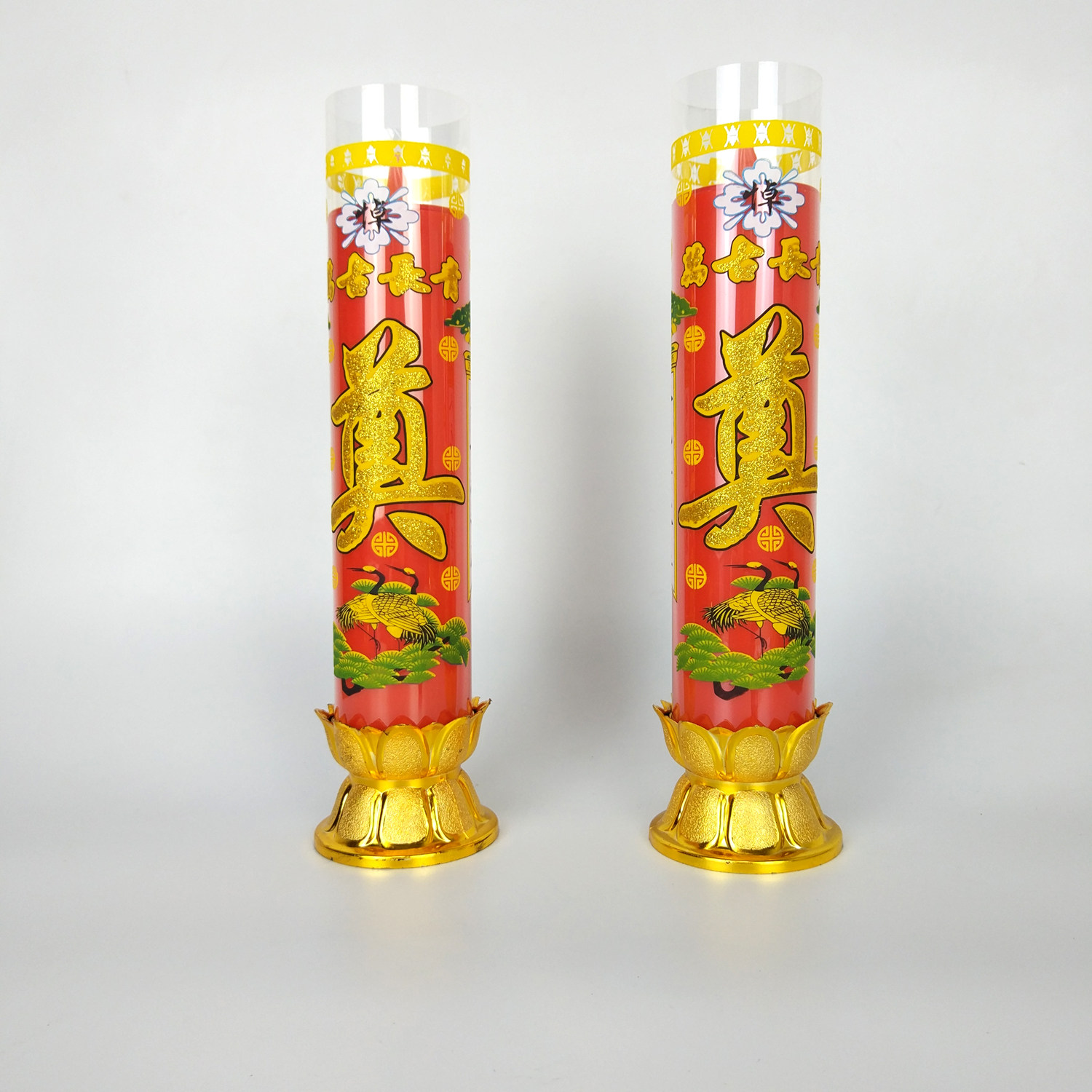 led电蜡烛奠仪丧葬红色奠蜡烛无烟斗烛祭祀用品清明扫墓烛台香炉