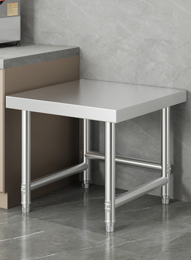 不锈钢厨房单层置物架案板垫高双层落地切菜煤气罐灶台架桌面防潮