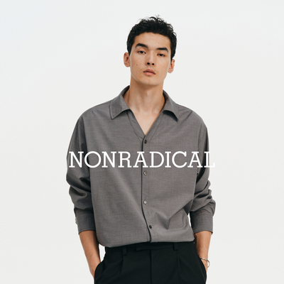 NONRADICAL 「羊毛」V领长袖衬衫 NR