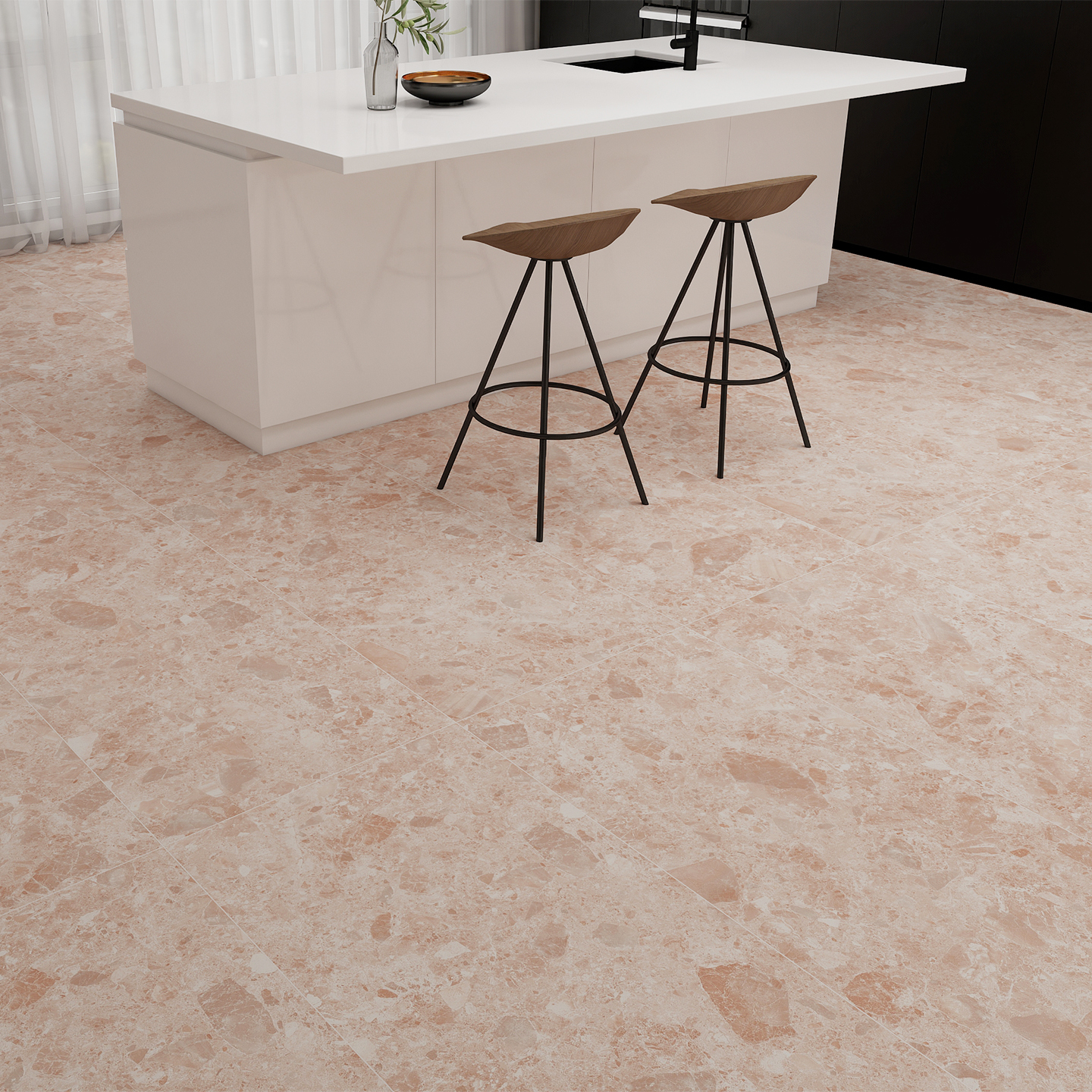 彩色600x1200防滑水磨石墙地砖