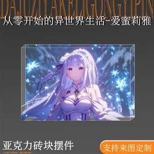 从零开始的异世界生活爱蜜莉雅周边吧唧立牌亚克力砖二次元生日谷