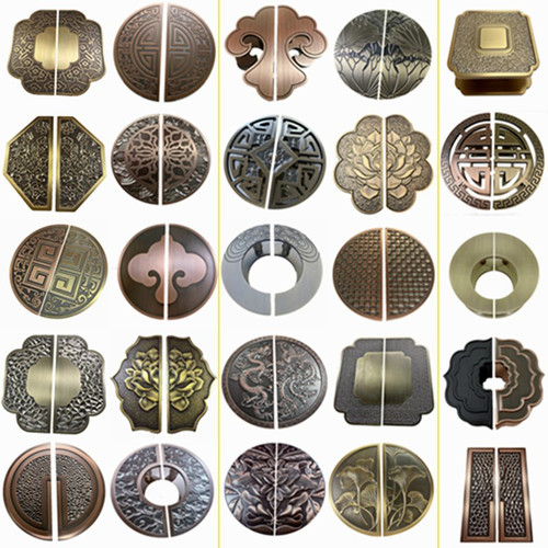 新中式半圆玻璃门拉手木门门把手