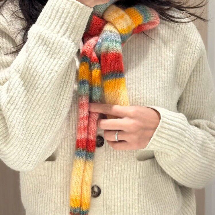 毛线编织腊肠围巾手工材料包DIY秋冬季送男女友朋友礼物粗线保暖