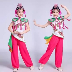 儿童戏服俏花旦舞蹈演出服舞蹈戏曲小花旦表演服儿童演出服民族舞