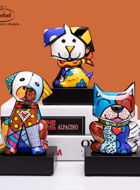 德国Goebel进口陶瓷狗摆件生肖狗生日礼大师布里托波普艺术品手工