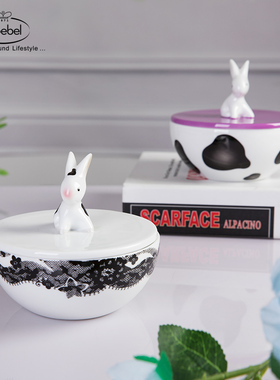高宝Goebel进口生肖动物兔子桌面摆件陶瓷男女生日礼品新年礼物