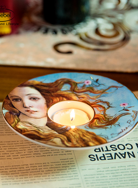 德国高宝Goebel进口欧式烛台陶瓷摆件复古浪漫家居用装饰香薰烛台