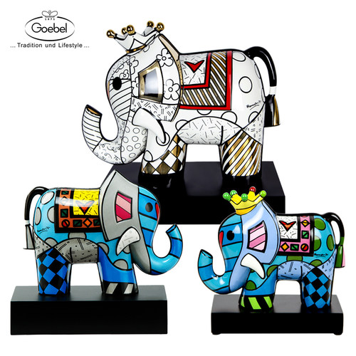 德国进口桌面装饰摆件陶瓷大象