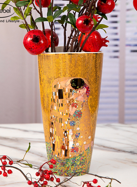 德国高宝Goebel进口陶瓷花瓶客厅玄关插花摆件轻奢高级礼品Klimt