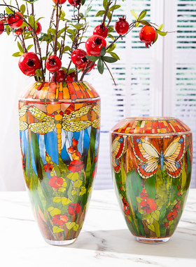 德国高宝Goebel进口玻璃花瓶欧式摆件客厅插花花器装饰品创意礼品