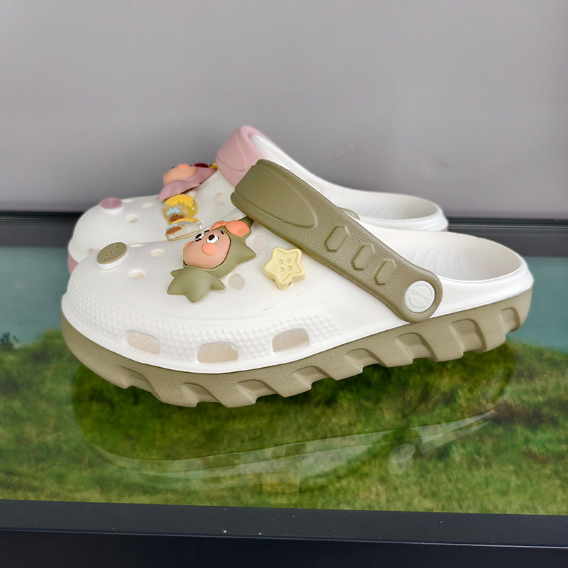 外穿洞洞鞋女款2026年夏季新款松糕厚底沙滩凉鞋休闲凉拖两穿拖鞋