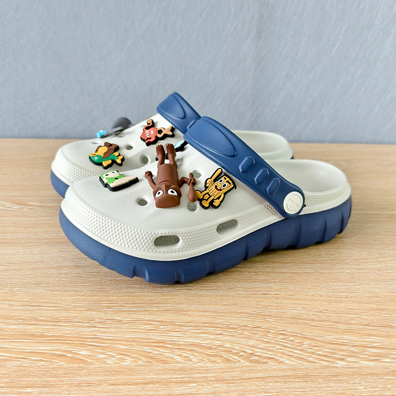 男童洞洞鞋儿童凉鞋新款防滑男孩青少年夏季防臭轻便软底沙滩男生