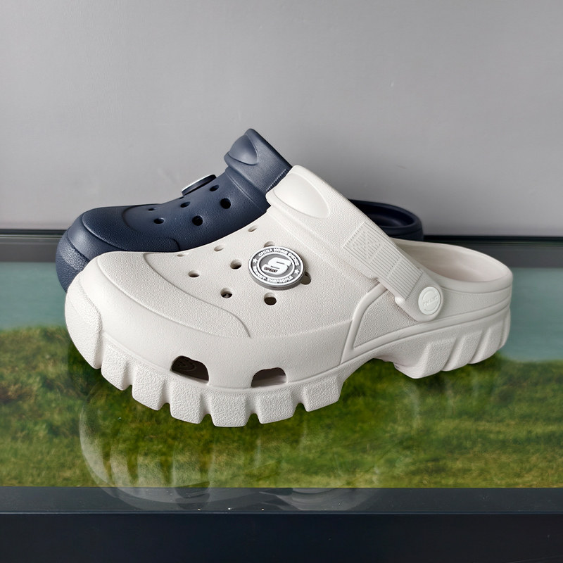 洞洞鞋男款夏季外穿2026新款沙滩厚底防滑踩屎感外出开车凉拖男士