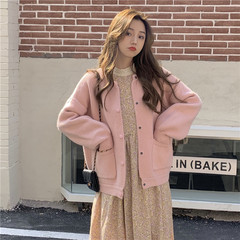 Real shot real price chic Hanfeng Floral Dress + thick sweater cardigan coat