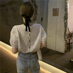 Real price chic Hanfeng back lace cut-out top