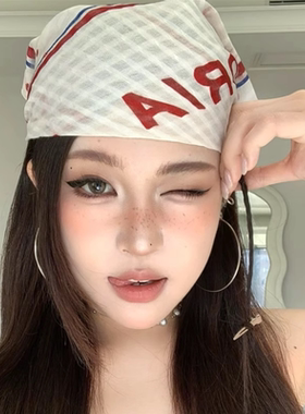 美式y2k千禧辣妹包头头巾嘻哈