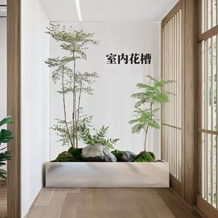 大型绿植花境组合花箱落地盆栽地景室内外阳台庭院展会造景真绿植