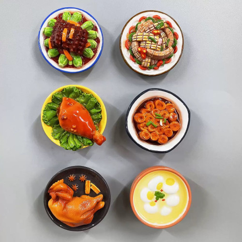 【山东美食冰箱贴】济南趣味大食玩磁贴3d立体装饰城市纪念品旅游