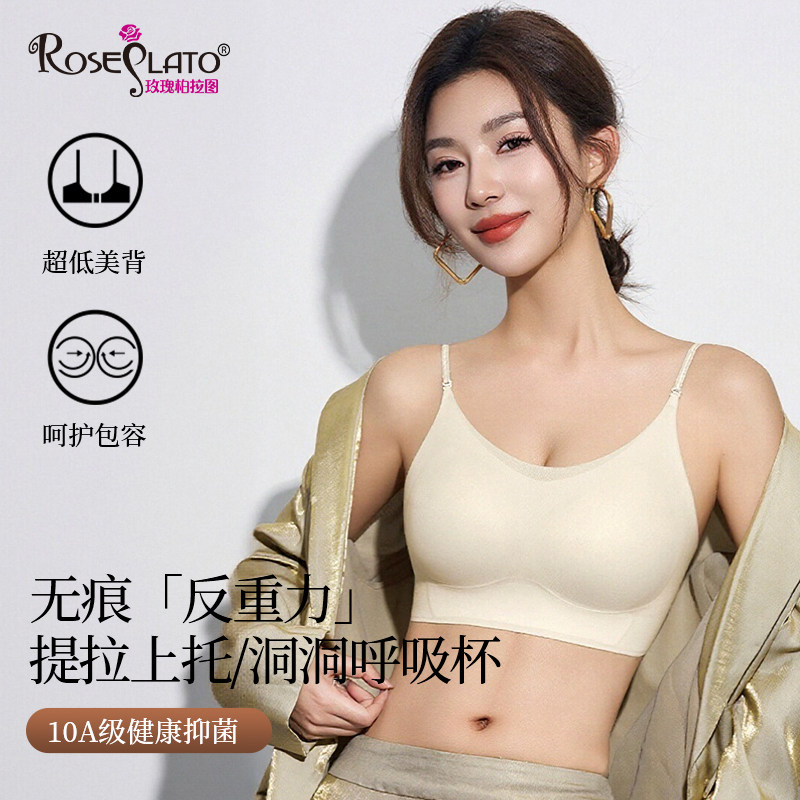 2026春夏款无痕隐形软支撑高弹吸汗内衣细肩带多穿立体裸感胸罩女