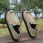 清仓夏季 帆布鞋 透气套脚乞丐鞋 特价 低帮休闲布鞋 欧美潮男士 懒人鞋