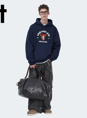 it:CHOCOOLATE美式宽松休闲连帽卫衣加绒加厚秋冬帽衫情侣上衣潮