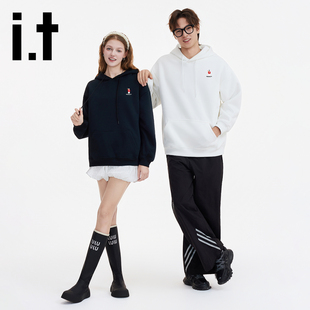 it:CHOCOOLATE美式复古连帽情侣卫衣加绒加厚2025秋冬新款帽衫潮