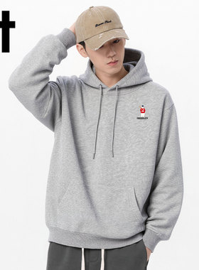 it:CHOCOOLATE潮牌美式连帽加绒卫衣外套款宽松休闲秋冬帽衫上衣