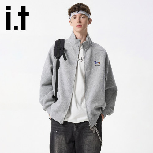 CHOCOOLATE立领开衫卫衣男春季