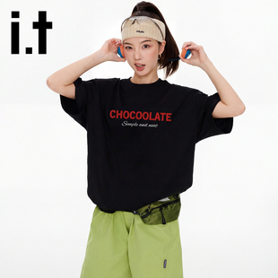 it:CHOCOOLATE凉感短袖T恤男女2026新款夏季防晒速干运动宽松上衣