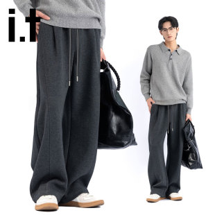 CHOCOOLATE冬季 休闲长裤 加绒卫裤 宽松直筒保暖棉裤 男2025新款