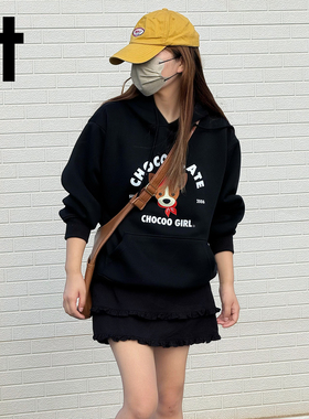 it:CHOCOOLATE潮牌连帽卫衣加绒加厚2025秋冬新款情侣帽衫外套潮