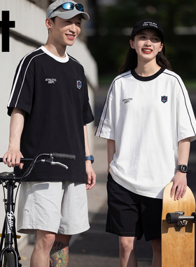 it:CHOCOOLATE美式复古短袖T恤男女夏季凉感宽松休闲潮牌情侣上衣