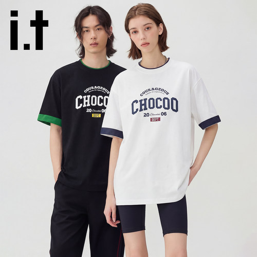 CHOCOOLATE复古撞色速干T恤