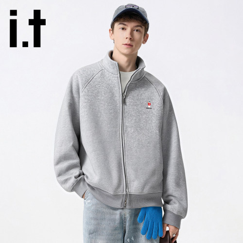 it开衫立领卫衣男女美式宽松