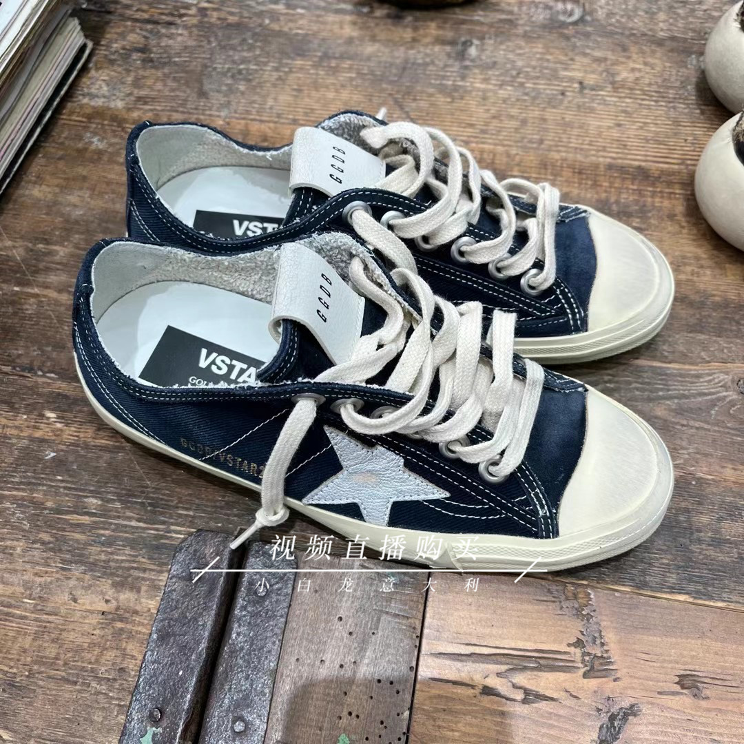 小白龙意大利 ggdb黄金鹅 小脏鞋牛仔帆布鞋 vstar系列脏脏鞋女士