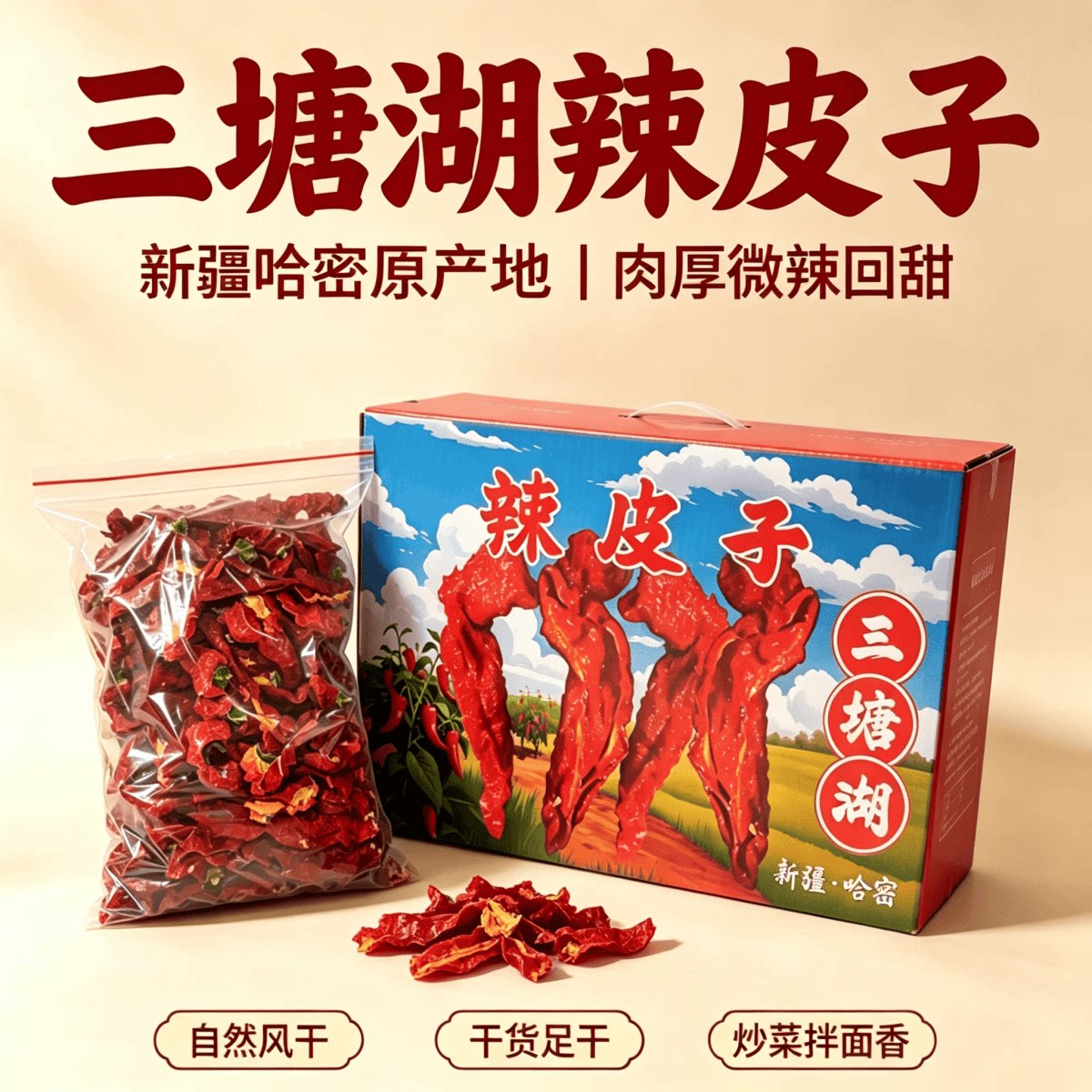 新疆三塘湖辣皮子肉厚微辣风干