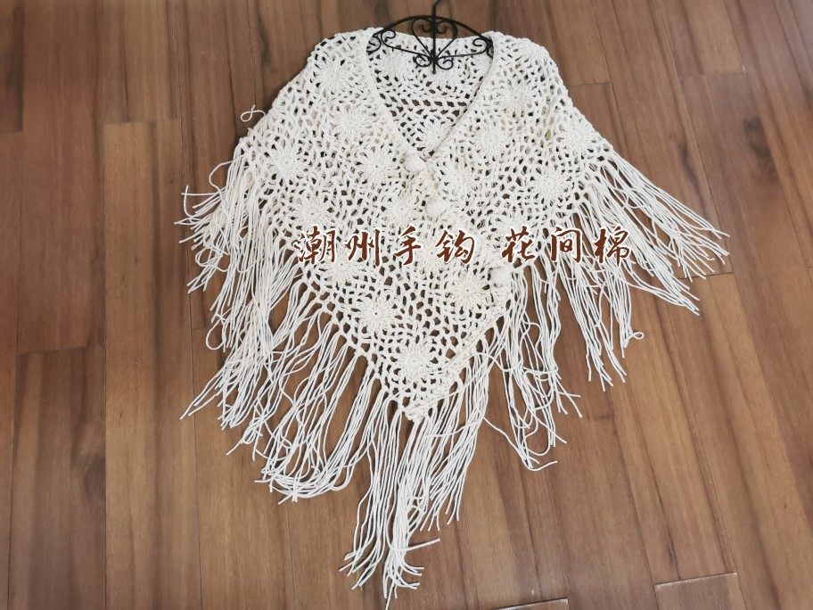 森林系刺绣手钩吴昕同款粗毛线