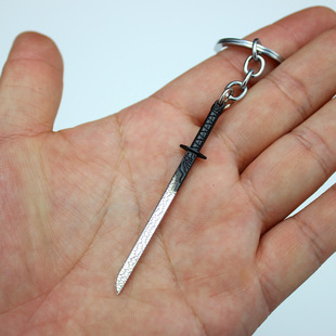 剑迷你阿七剑钥匙扣魔刀千刃刺客伍六七模型钥匙链金属武器小挂件