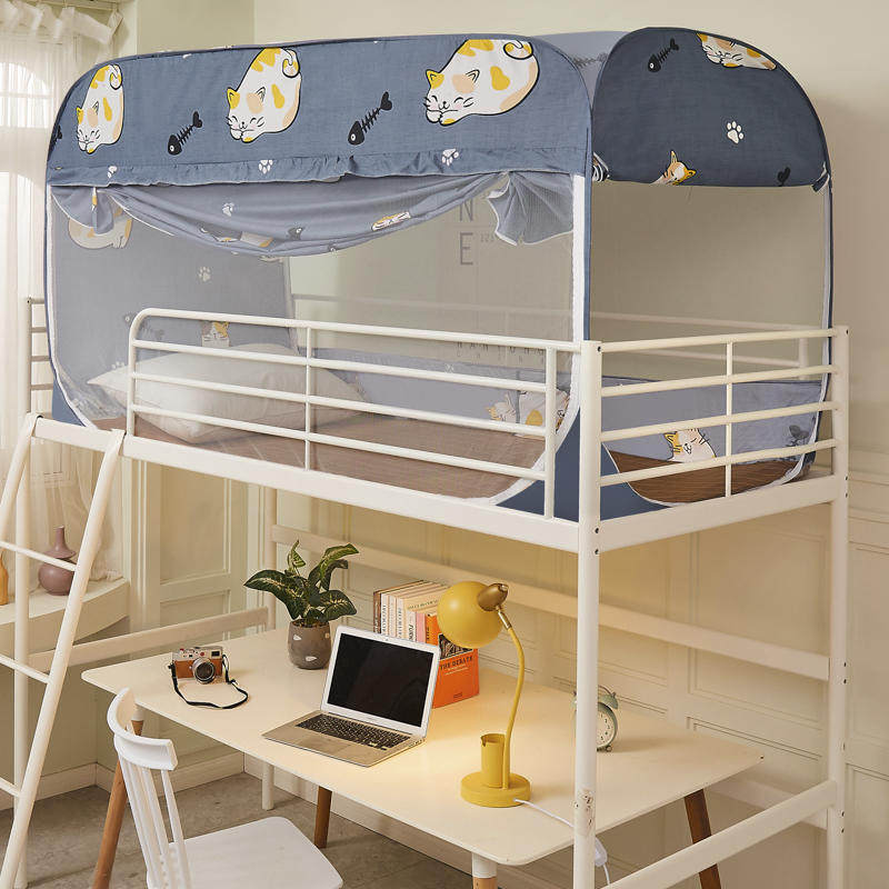 蒙古包折叠蚊帐免安装学校寝室隐私遮光床帘一体式学生宿舍上下