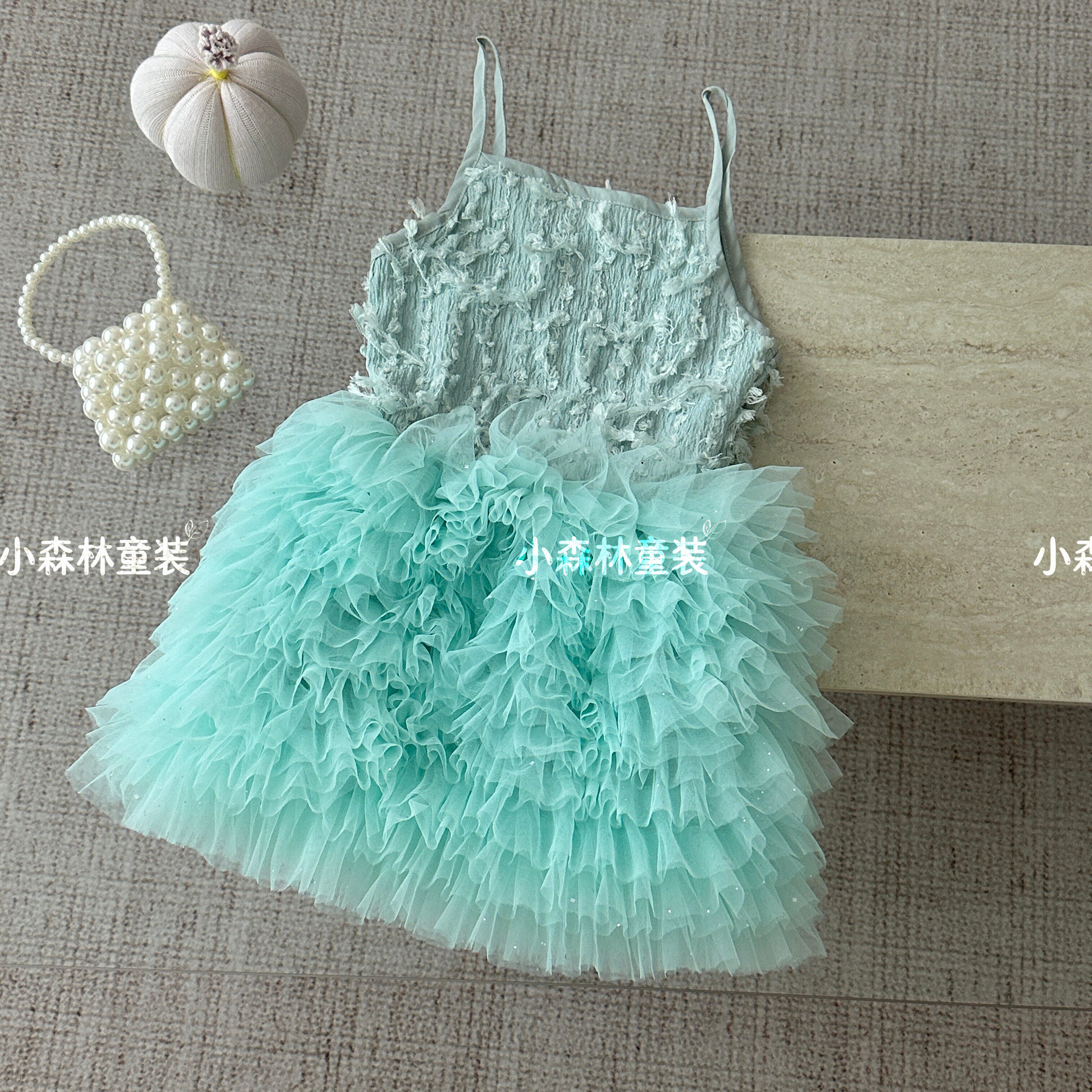 女童夏季吊带裙女宝宝韩版洋气网纱蓬蓬裙2026新款无袖公主连衣裙