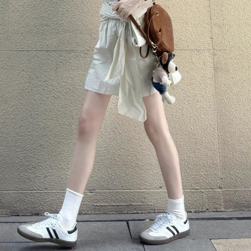 厚底小白鞋女款拼色复古休闲运动板鞋百搭真皮内增高三杠德训鞋子