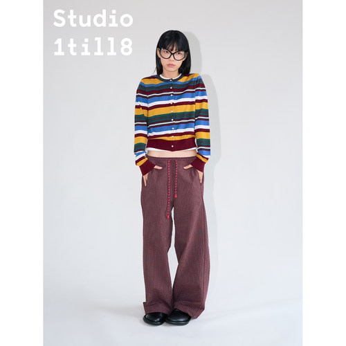Studio1till8复古条纹开衫