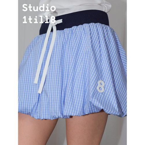 Studio1till8格纹花苞裙