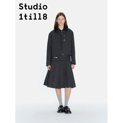 Studio1till8格纹外套百褶半裙