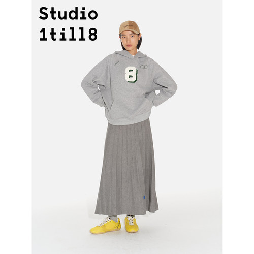 Studio1till81/8拼彩百褶针织裙