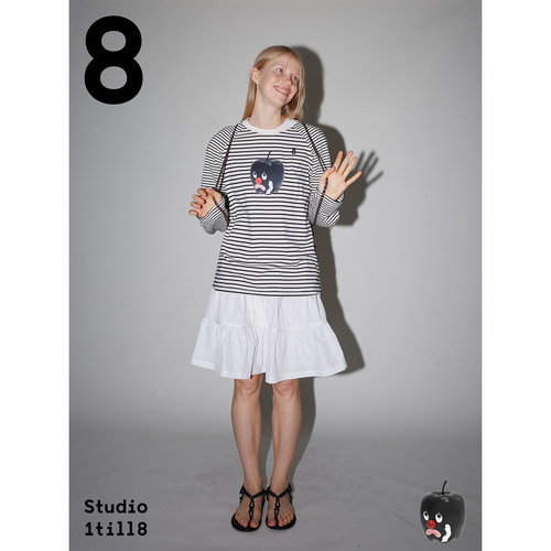 Studio1till88牙痛苹果条纹T恤