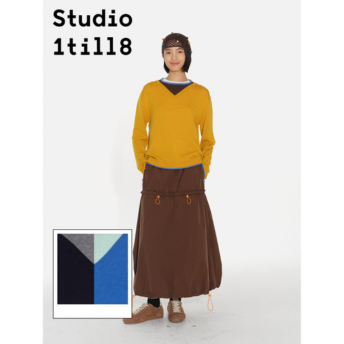 Studio1till8三色拼接针织衫