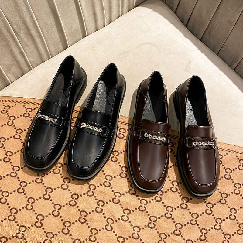 大码乐福鞋女鞋41一43豆豆鞋女平底小码33百搭软皮单鞋夏季秋黑色,女鞋,乐福鞋（豆豆鞋）,淘宝优惠券,粉丝福利购,淘宝优惠卷