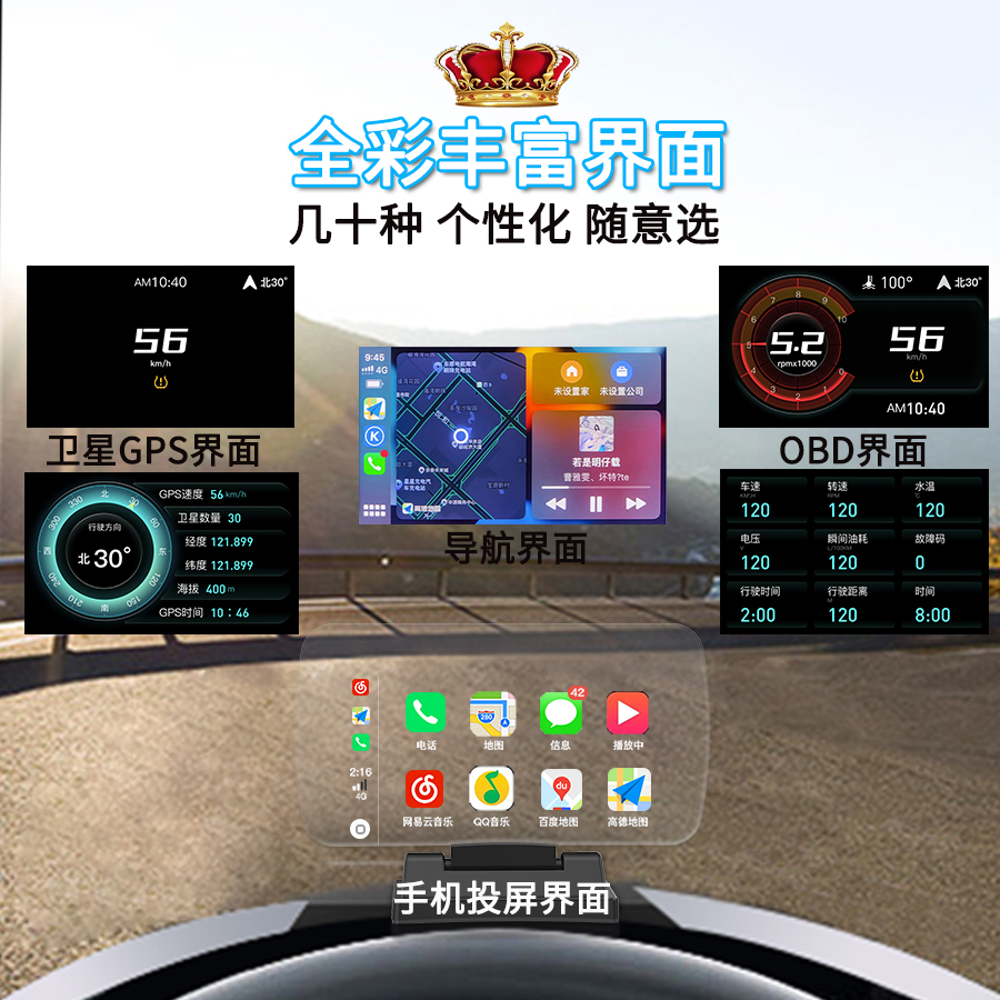 大加最牛B的手机同屏投影HUD导航