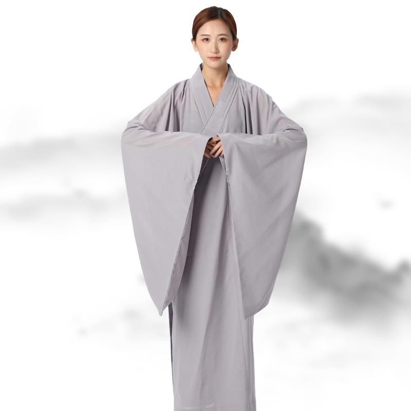 特价不透明海青居士服女禅修服衣男大褂高档台湾麻料海清深咖啡色